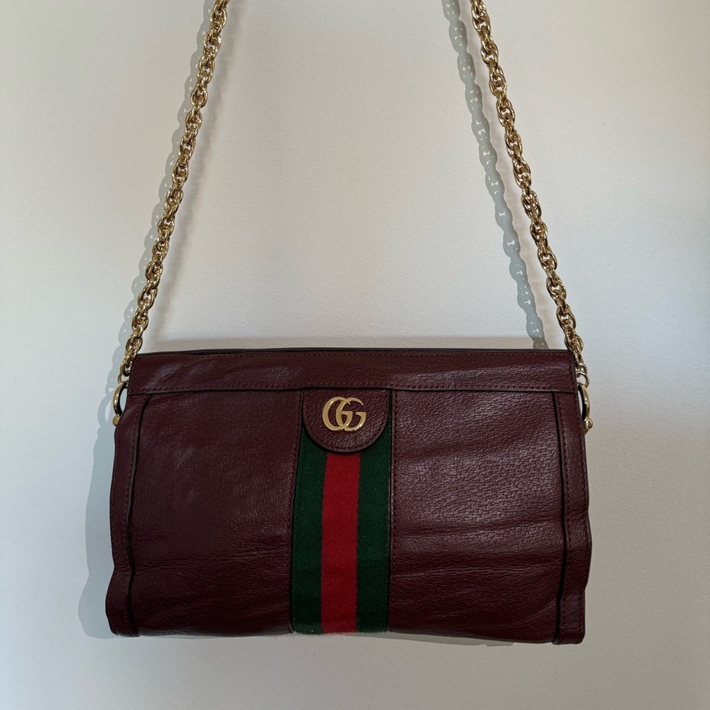 Authentic Gucci Leather Ophidia Shoulder Bag